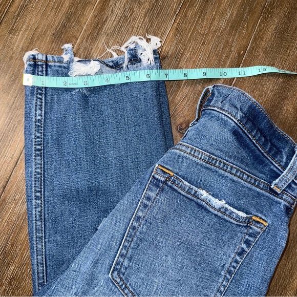Abercrombie & Fitch 90s Straight Ultra High Rise Jeans Curve Love Distressed 26 - Picture 3 of 12